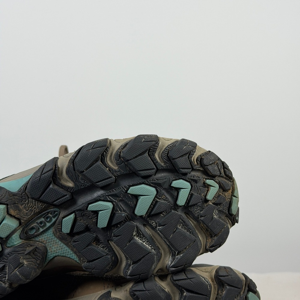 Oboz Bridger Mid B-DRY Waterproof Hiking Trail Boots Brown Teal Womens Size 8 - Picture 15 of 16